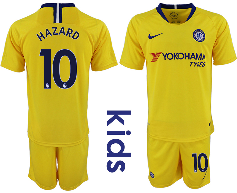 2018-19 Chelsea 10 HAZARD Away Youth Soccer Jersey - Click Image to Close