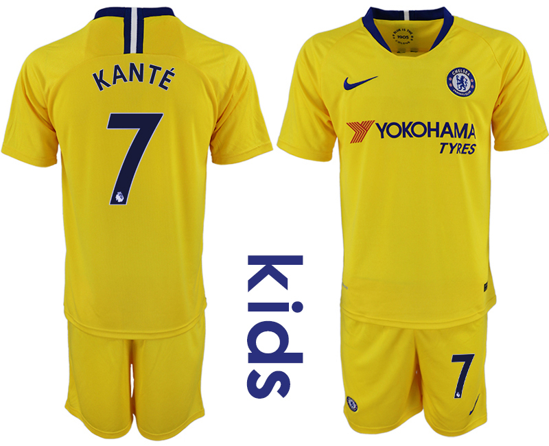 2018-19 Chelsea 7 KANTE Away Youth Soccer Jersey