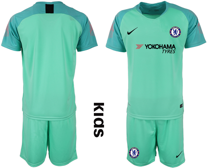 2018-19 Chelsea Green Youth Goalkeeper Soccer Jersey - Click Image to Close