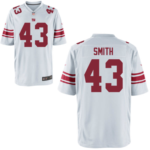 Nike Giants 43 Shane Smith White Youth Game Jersey
