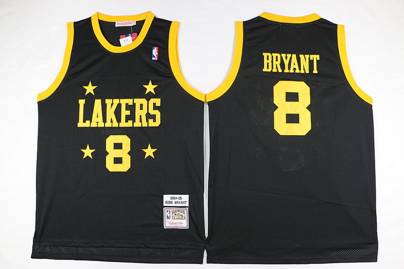 Lakers 8 Kobe Bryant Black 2004-05 Hardwood Classics Jersey