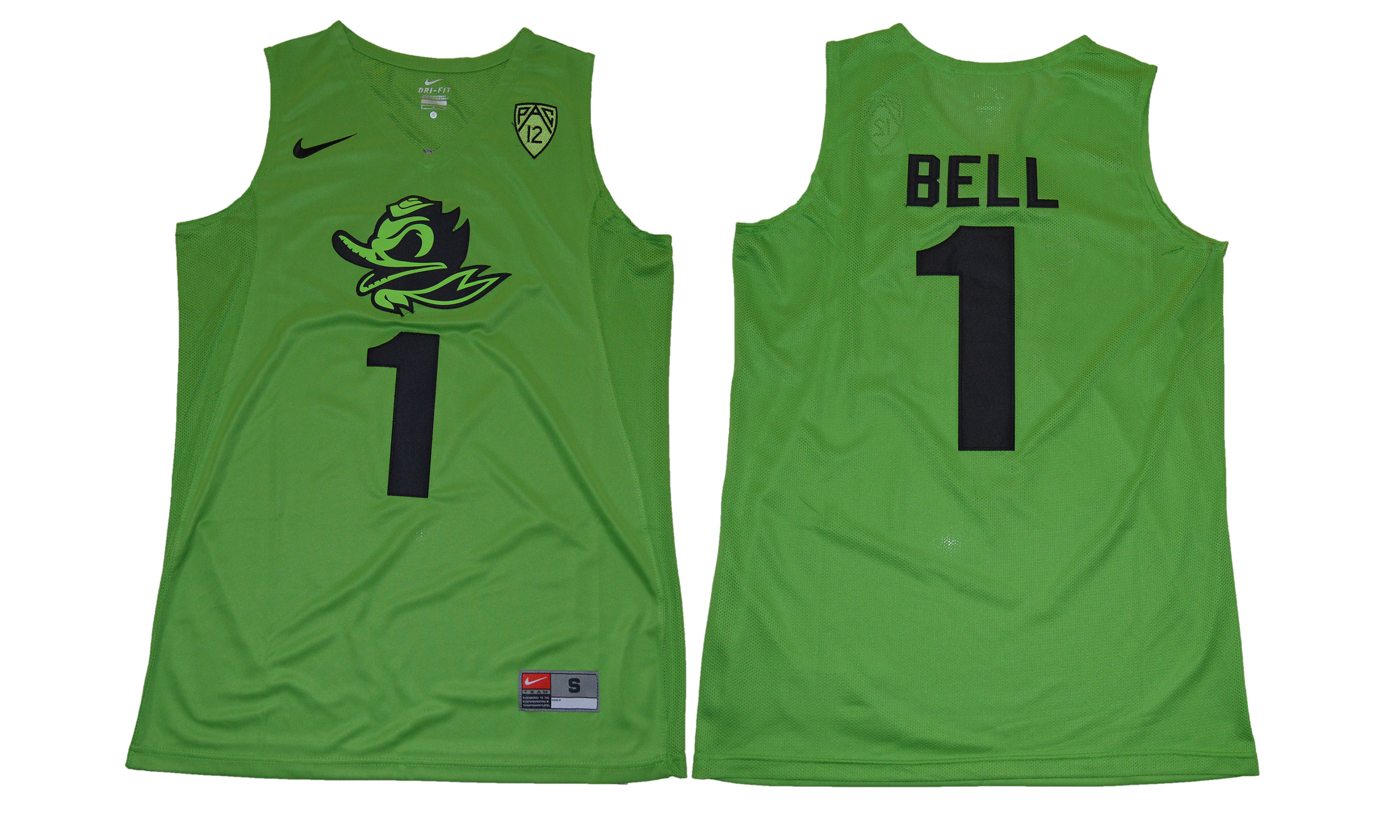 Oregon Ducks 1 Jordan Bell Green College Basketball Jersey
