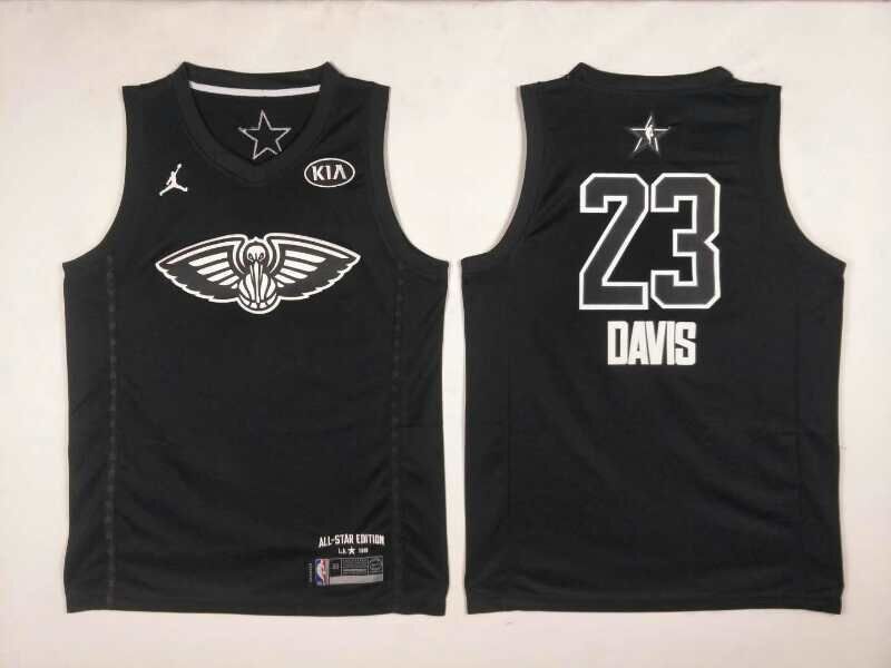 Pelicans 23 Anthony Davis Black 2018 All-Star Game Jordan Brand Authentic Jersey