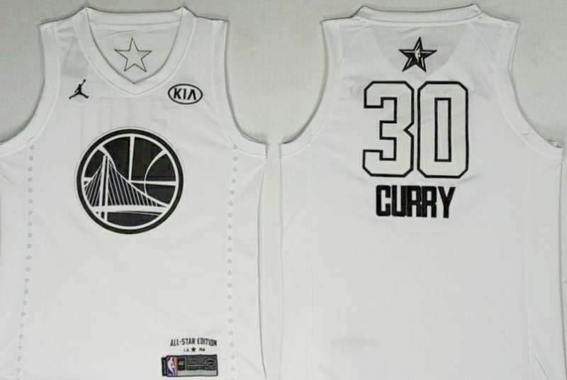 Warriors 30 Stephen Curry White 2018 All-Star Game Jordan Brand Authentic Jersey