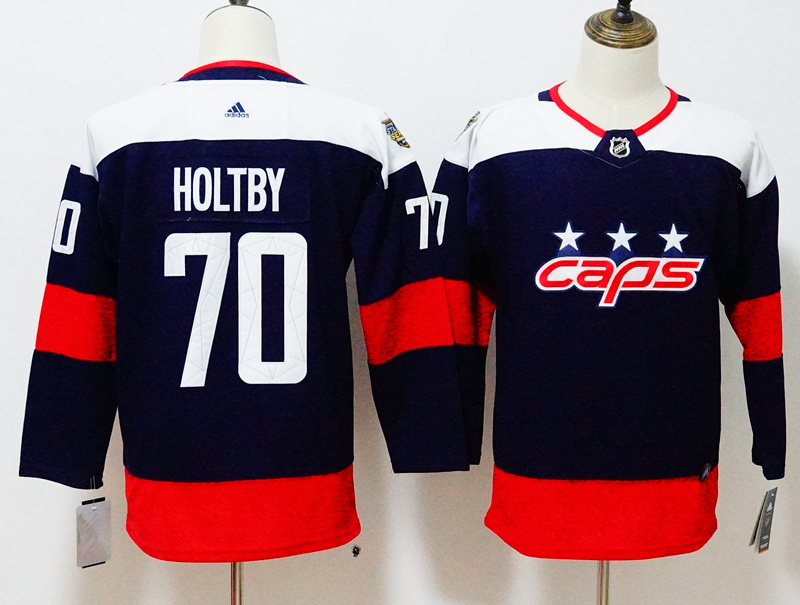 Capitals 70 Braden Holtby Navy Youth 2018 Stadium Series Adidas Jersey