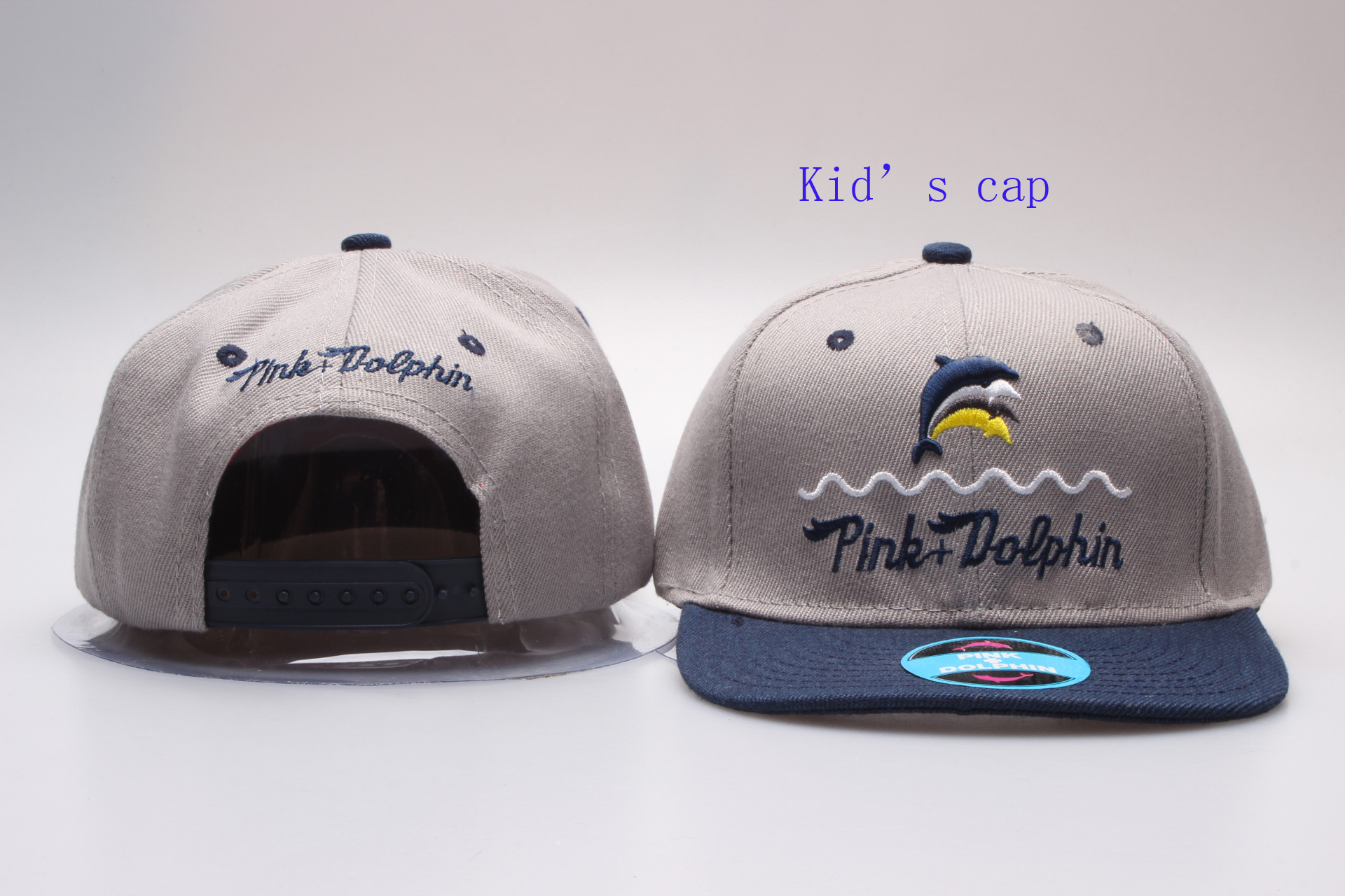 Pink Dolphin Logo Kid's Snapback Adjustable Hat YP