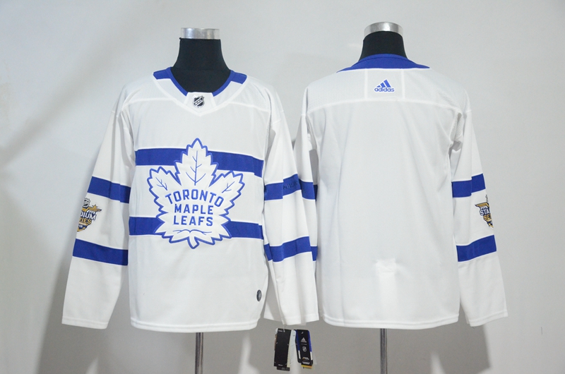 Maple Leafs Blank White 2018 NHL Stadium Series Adidas Jersey