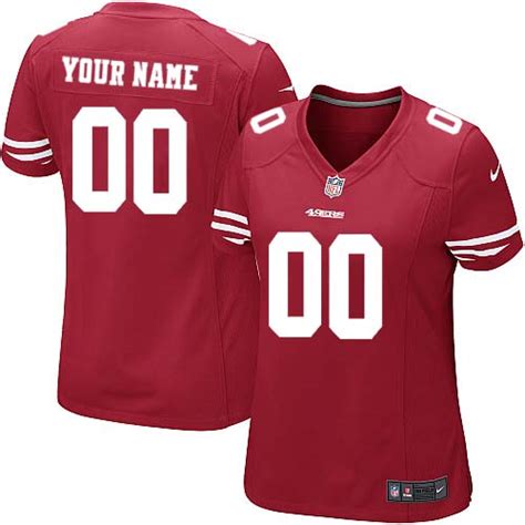 Nike San Francisco 49ers Red Women Customized Game Jersey