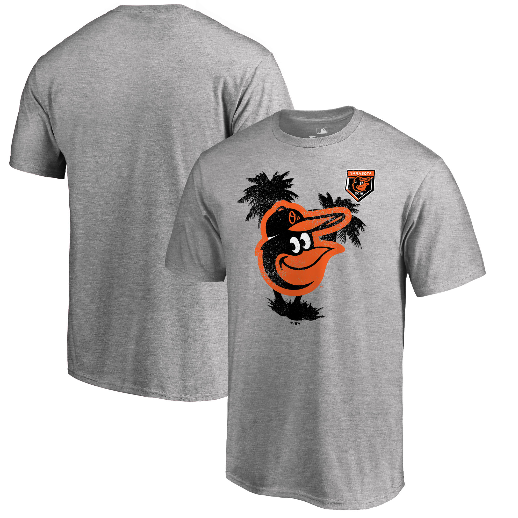 Baltimore Orioles Fanatics Branded 2018 MLB Spring Training Vintage T Shirt Heather Gray - Click Image to Close