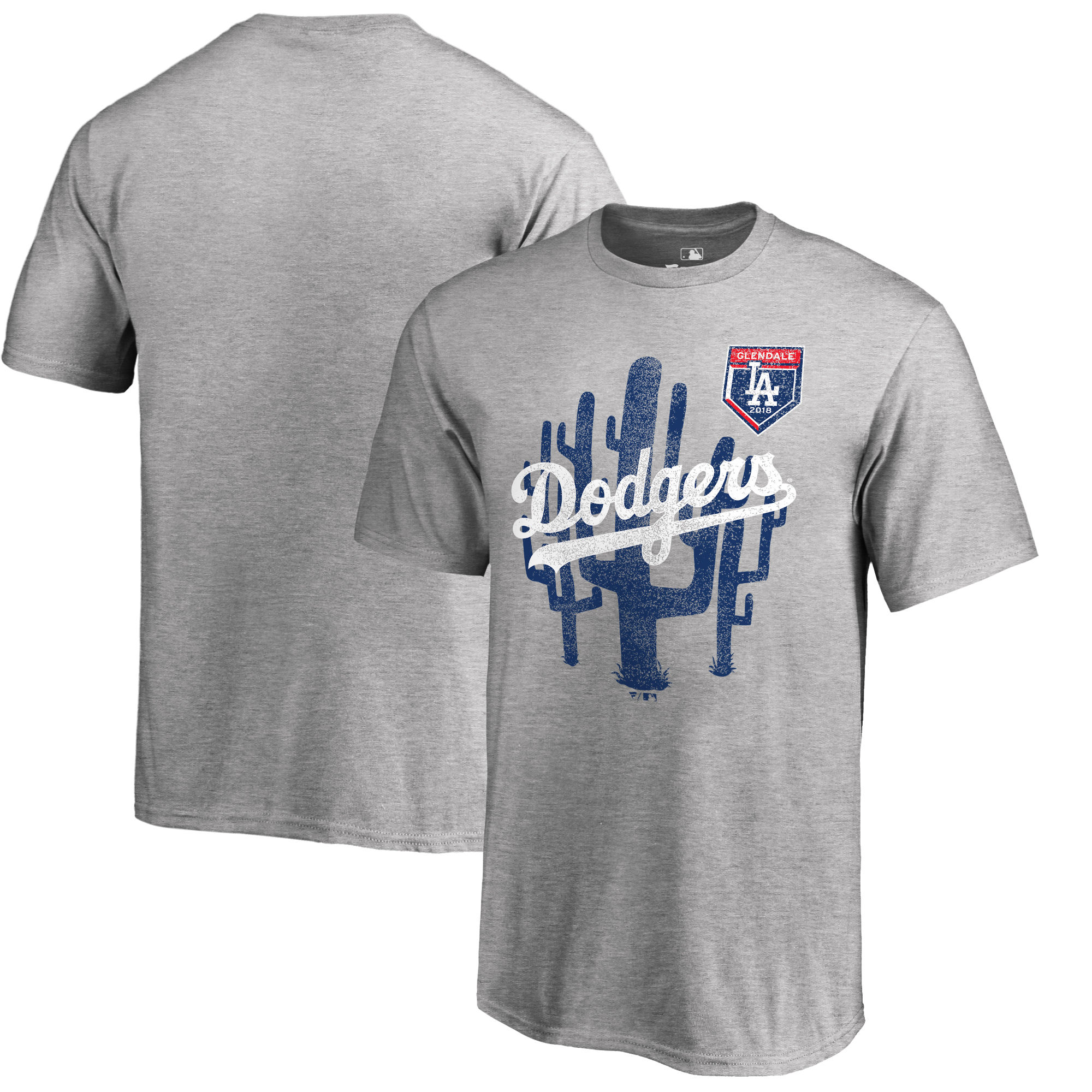 Los Angeles Dodgers Fanatics Branded 2018 MLB Spring Training Vintage T Shirt Heather Gray
