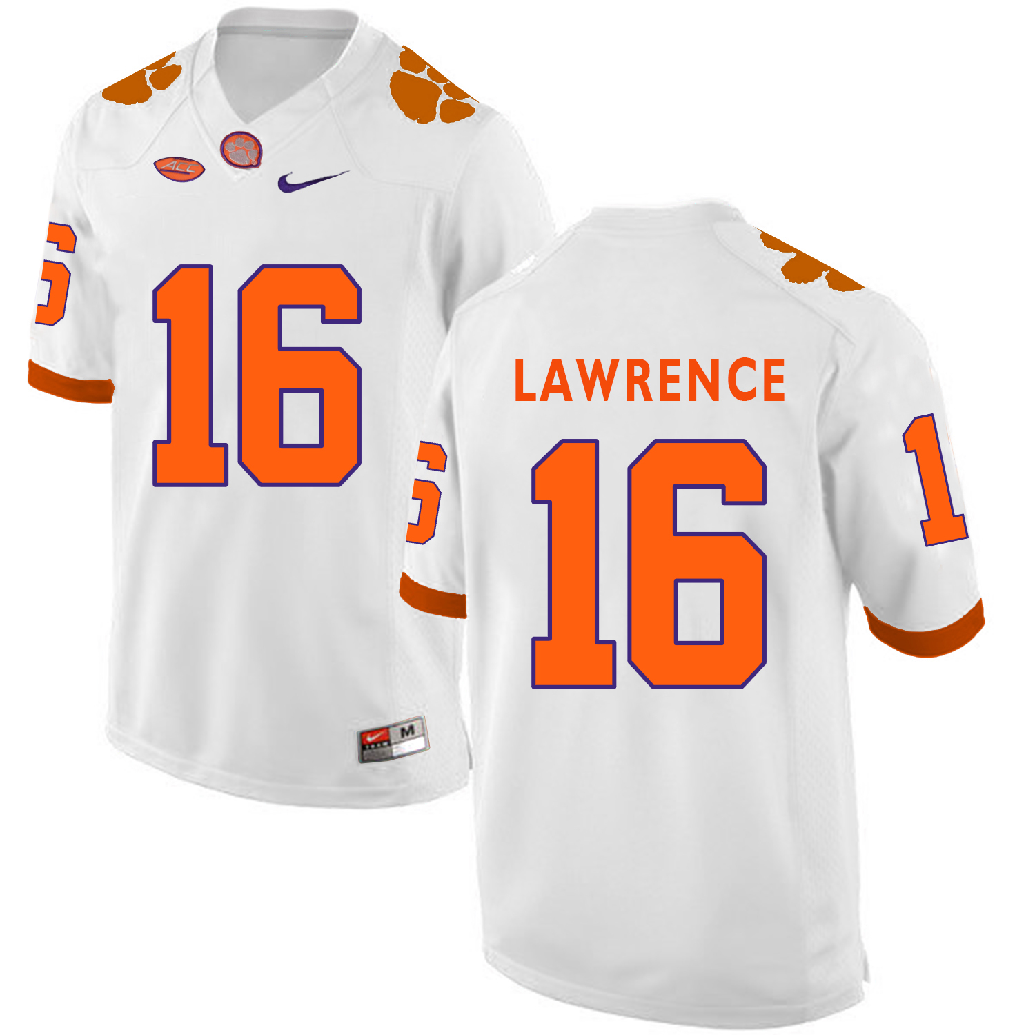 Clemson Tigers 16 Trevor Lawrence White College Football Jersey