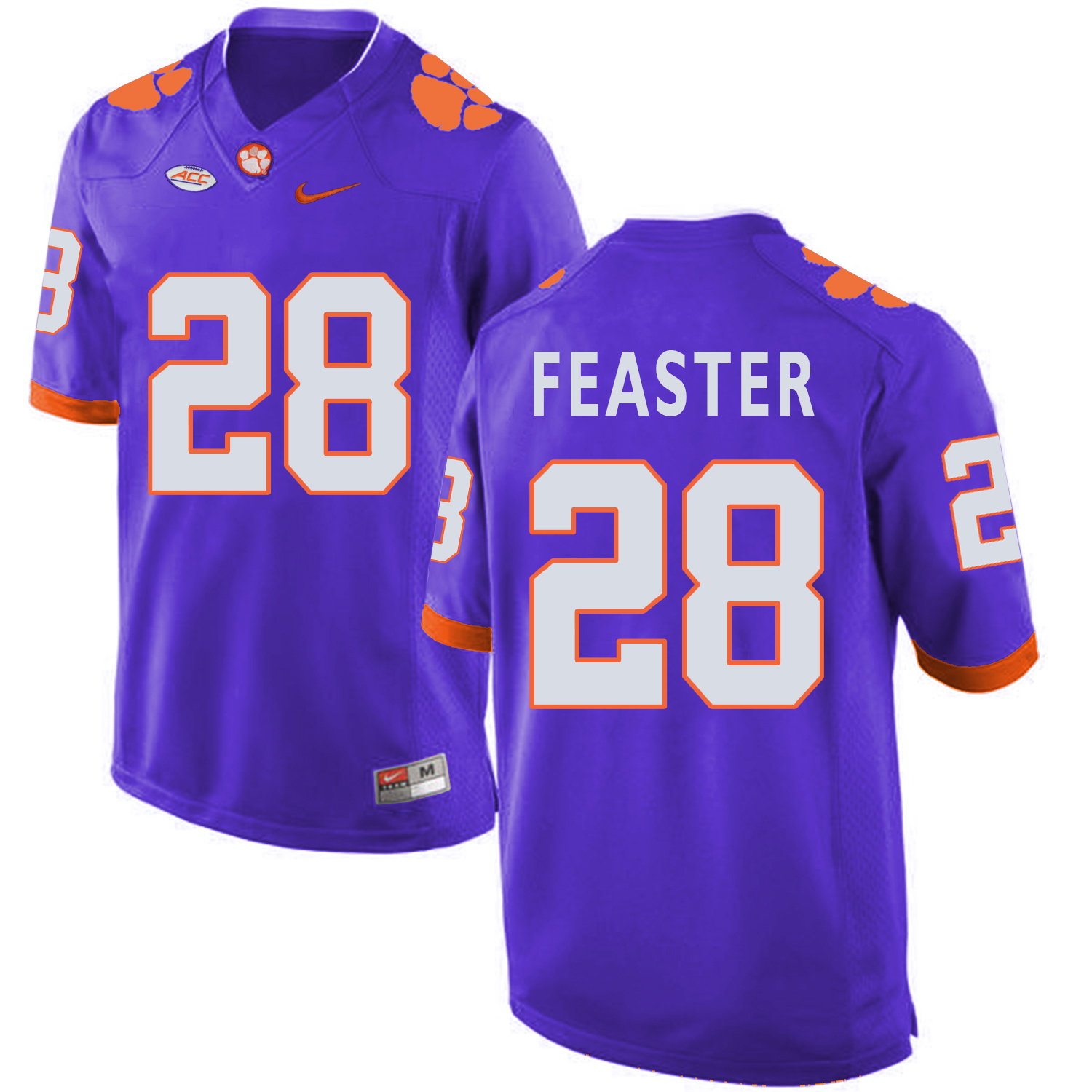 Clemson Tigers 28 Tavien Feaster Purple College Football Jersey
