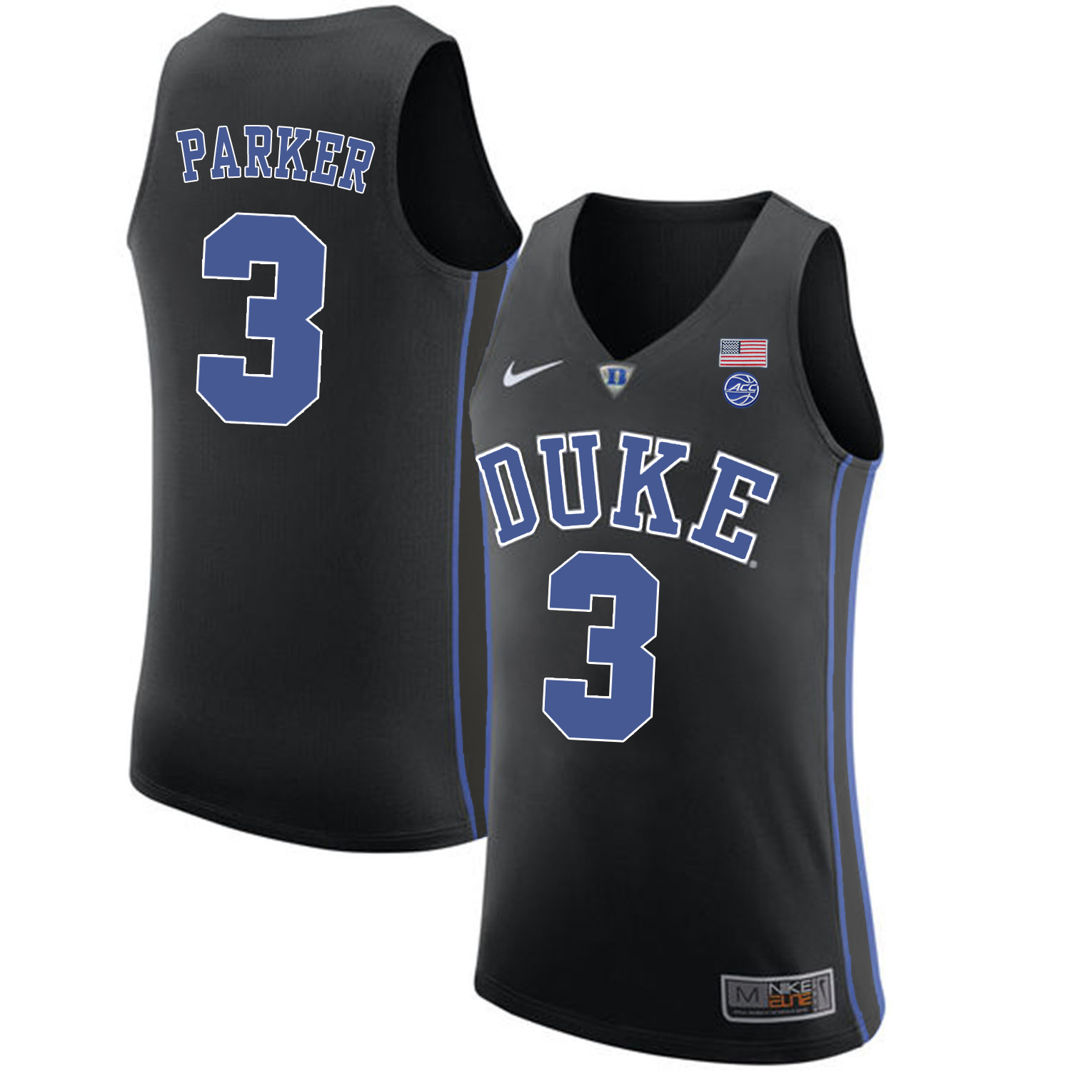 Duke Blue Devils 3 Jabari Parker Black College Basketball Jersey