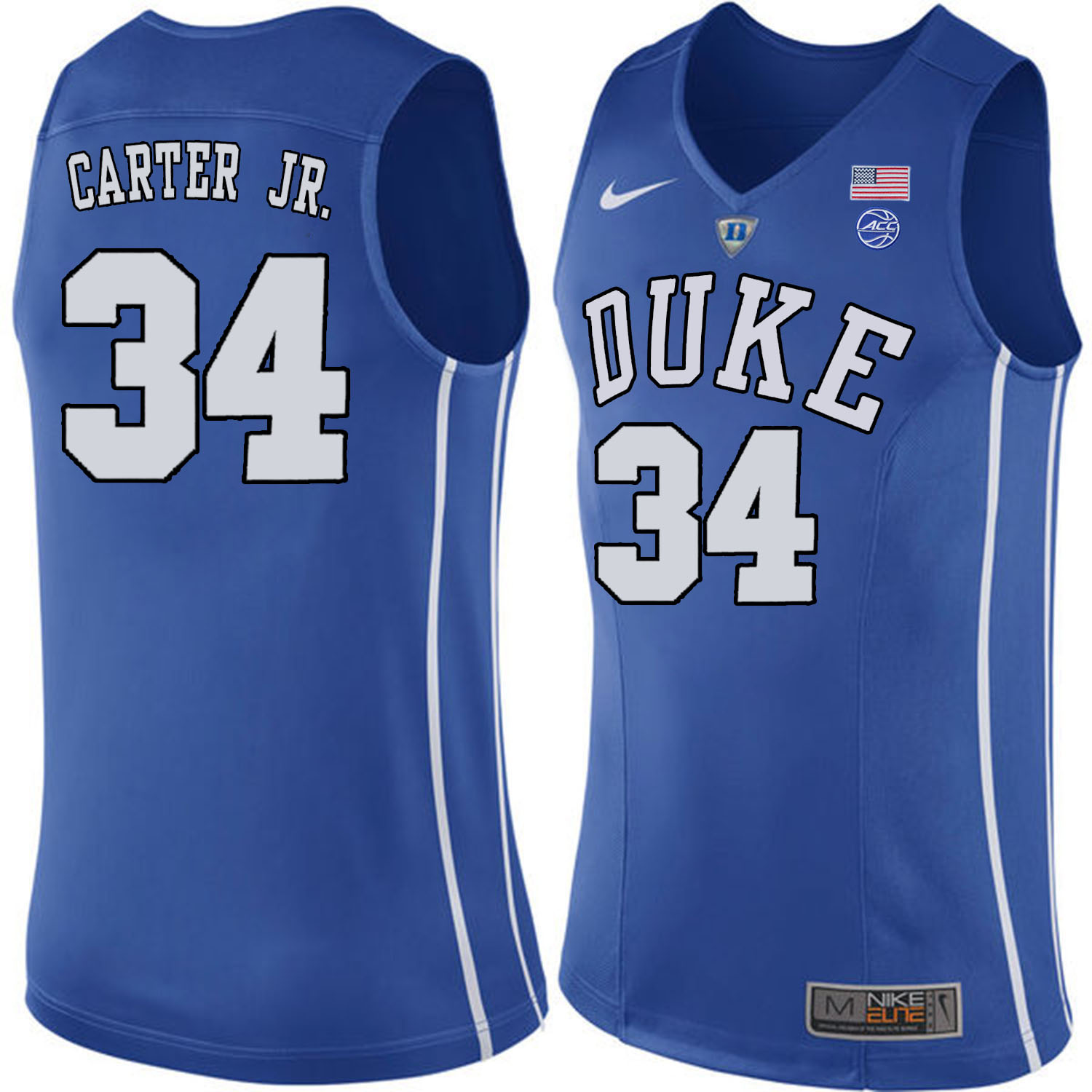 Duke Blue Devils 34 Wendell Carter Jr. Blue College Basketball Jersey
