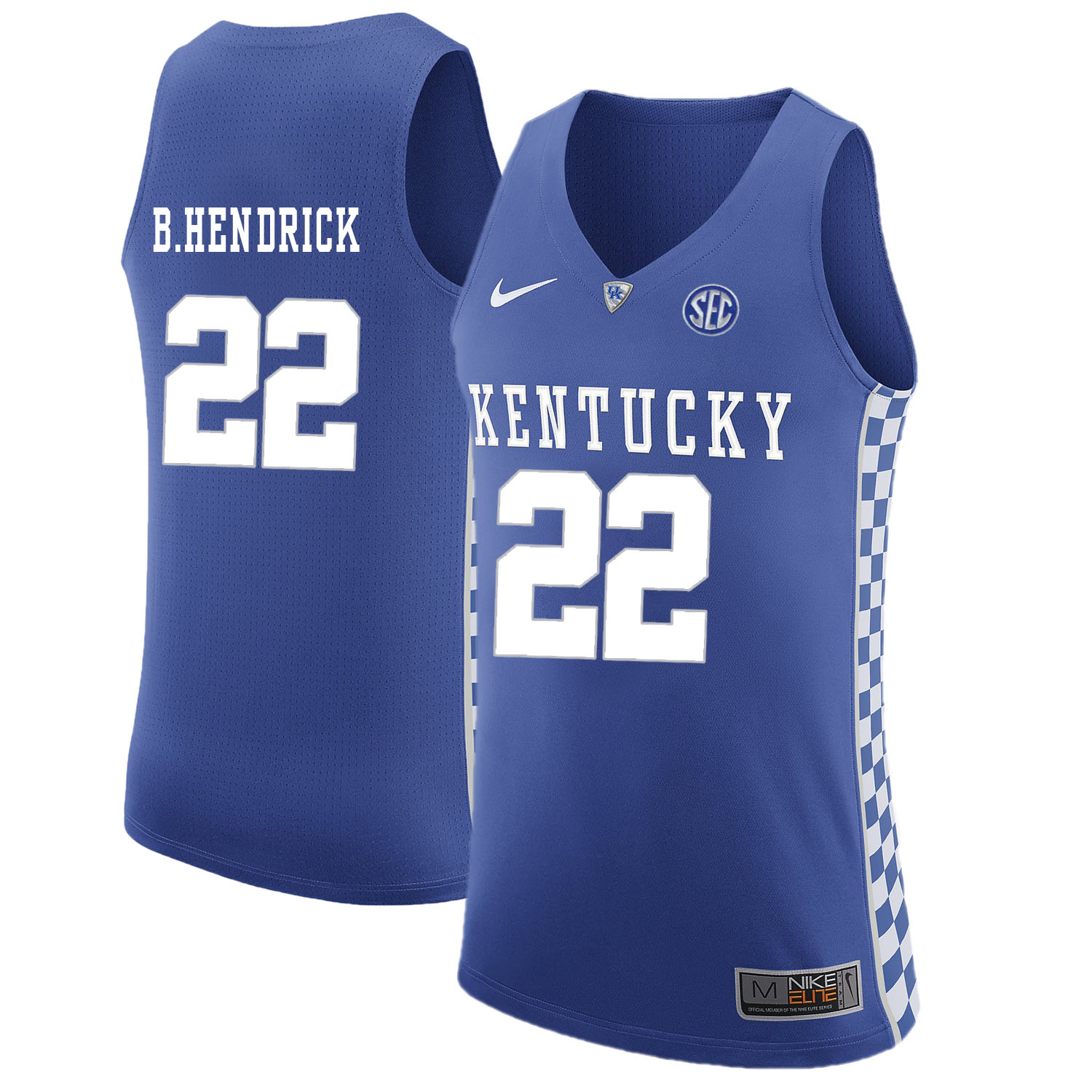 Kentucky Wildcats 22 John B. Hendrick Blue College Basketball Jersey