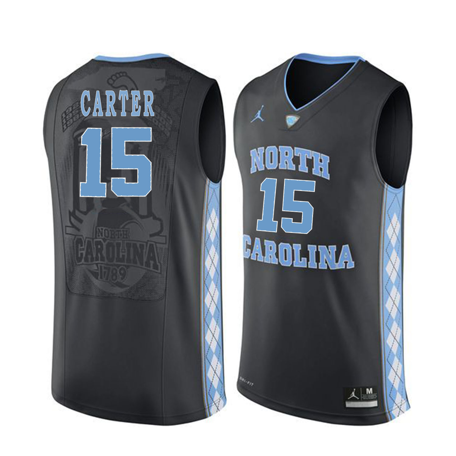 North Carolina Tar Heels 15 Vince Carter Black College Basketball Jersey