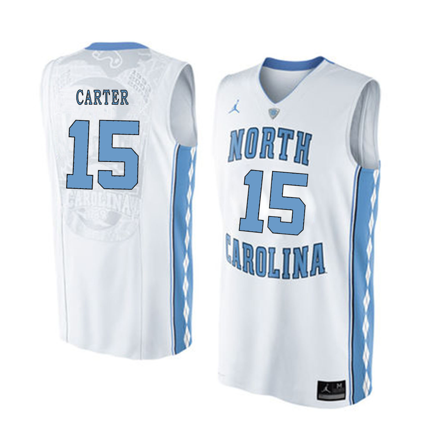 North Carolina Tar Heels 15 Vince Carter White College Basketball Jersey