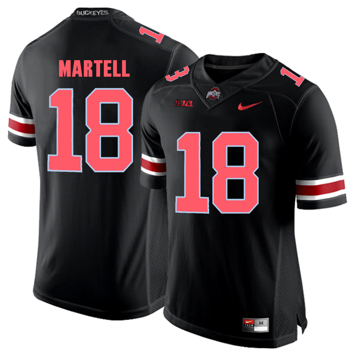 Ohio State Buckeyes 18 Tate Martell Blackout College Football Jersey - Click Image to Close