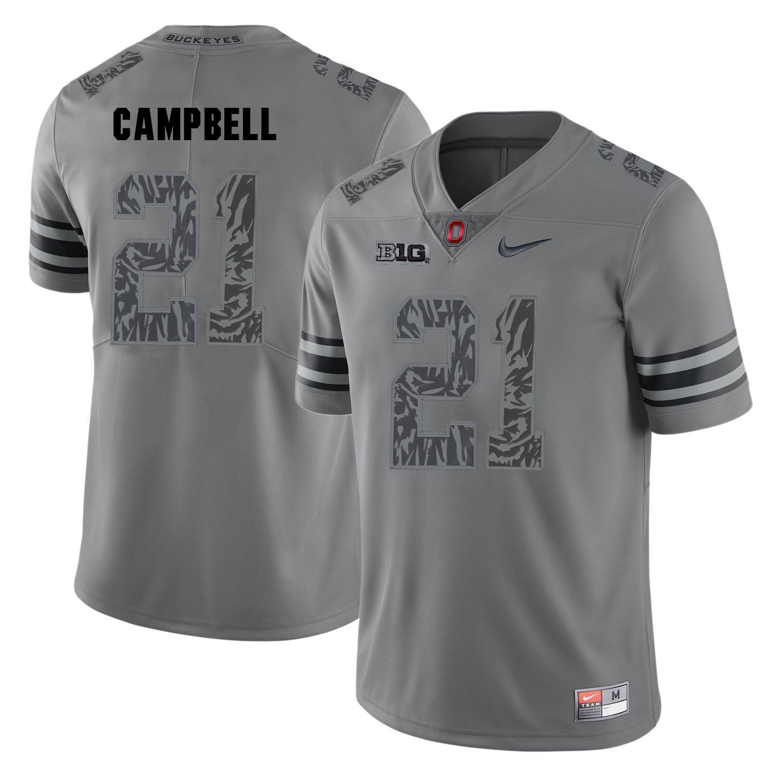 Ohio State Buckeyes 21 Parris Campbell Gray Shadow College Football Jersey Ohio State Buckeyes 21 Parris Campbell Gray Shadow College Football Jersey