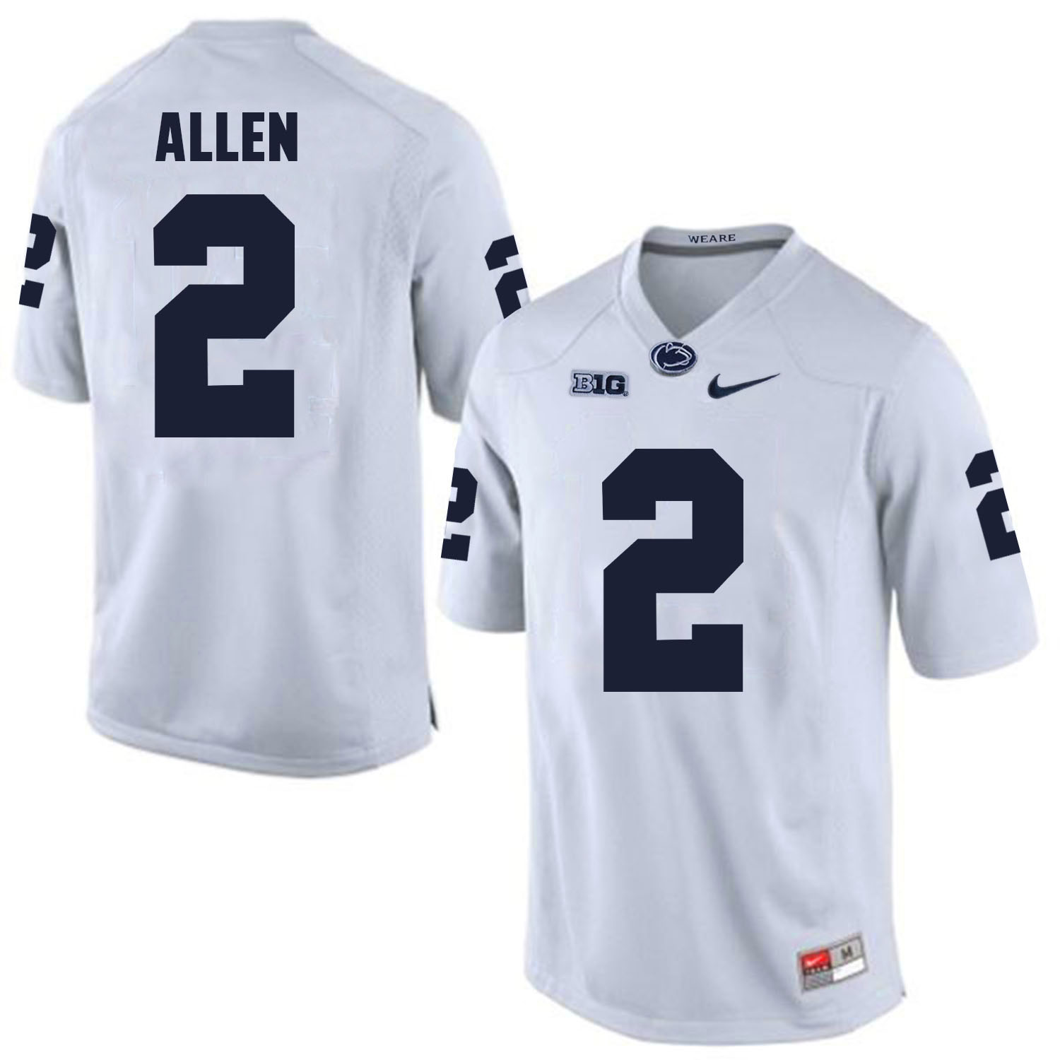 Penn State Nittany Lions 2 Marcus Allen White College Football Jersey