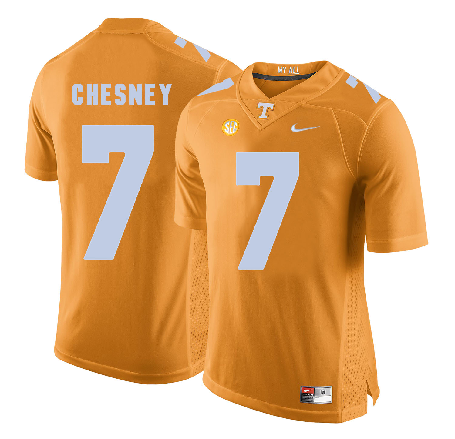 Tennessee Volunteers 7 Kenny Chesney Orange College Football Jersey