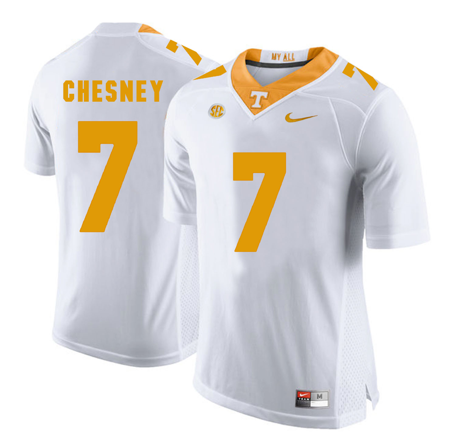 Tennessee Volunteers 7 Kenny Chesney White College Football Jersey