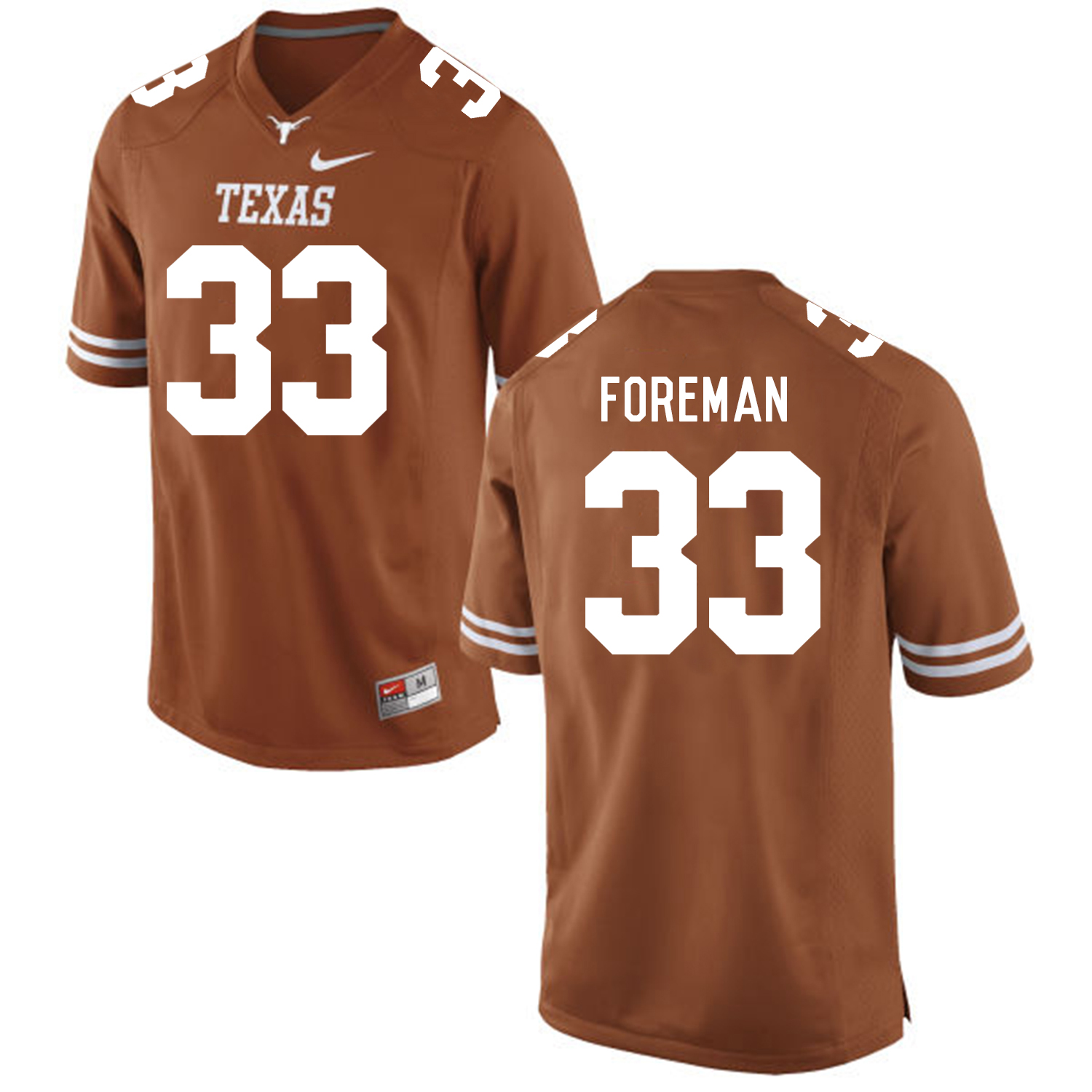 Texas Longhorns 33 D'Onta Foreman Brunt Orange College Football Jersey