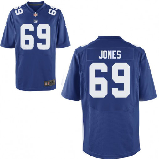 Nike Giants 69 Brett Jones Royal Elite jersey