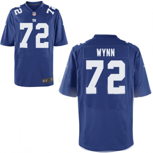 Nike Giants 72 Kerry Wynn Royal Elite Jersey