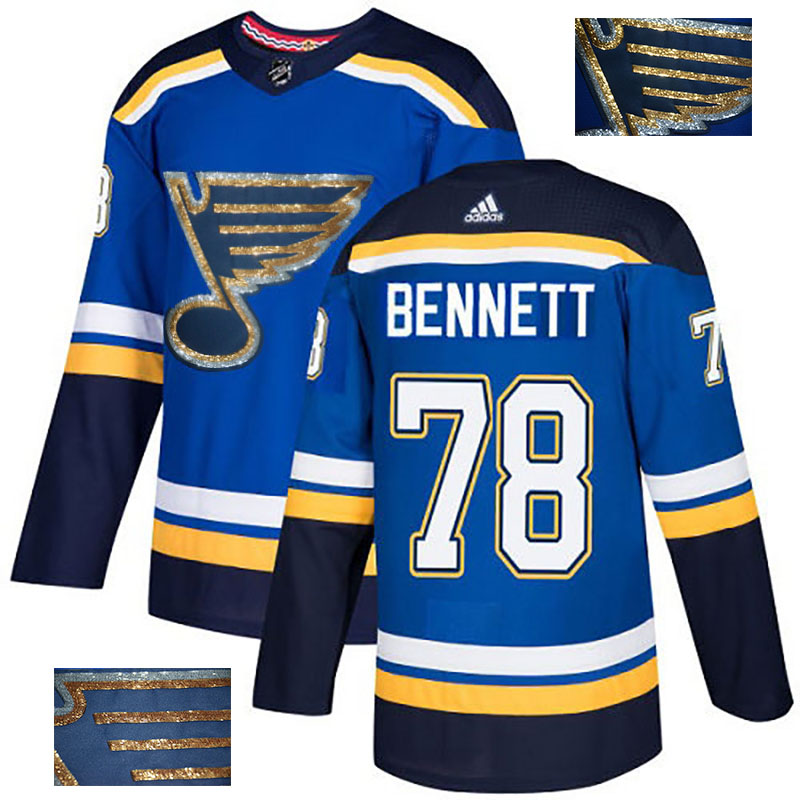 Blues 78 Beau Bennett Blue Glittery Edition Adidas Jersey