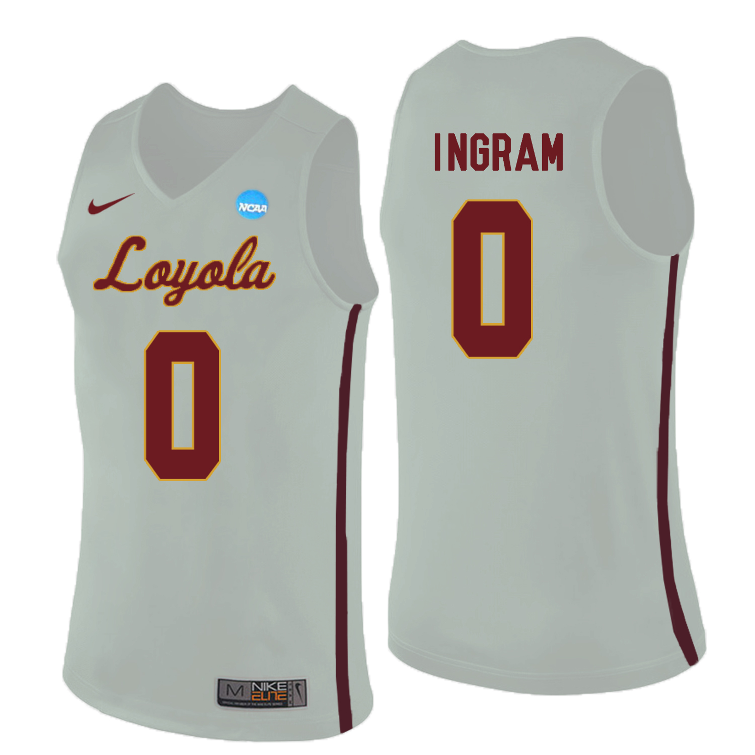 Loyola (Chi) Ramblers 0 Donte Ingram White College Basketball Jersey