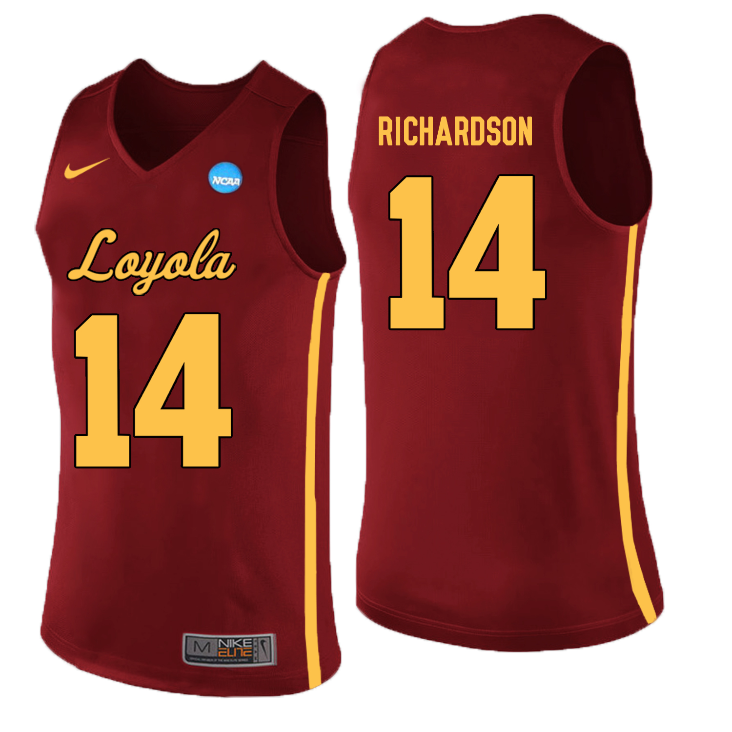 Loyola (Chi) Ramblers 14 Ben Richardson Red College Basketball Jersey