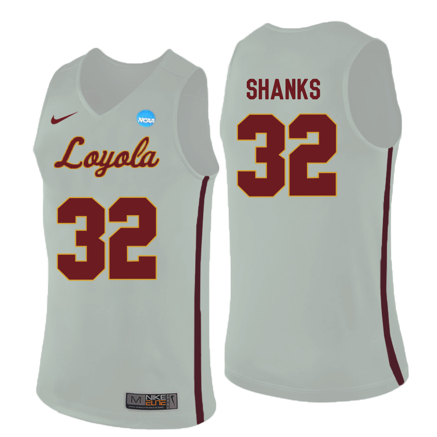 Loyola (Chi) Ramblers 32 Carson Shanks White College Basketball Jersey