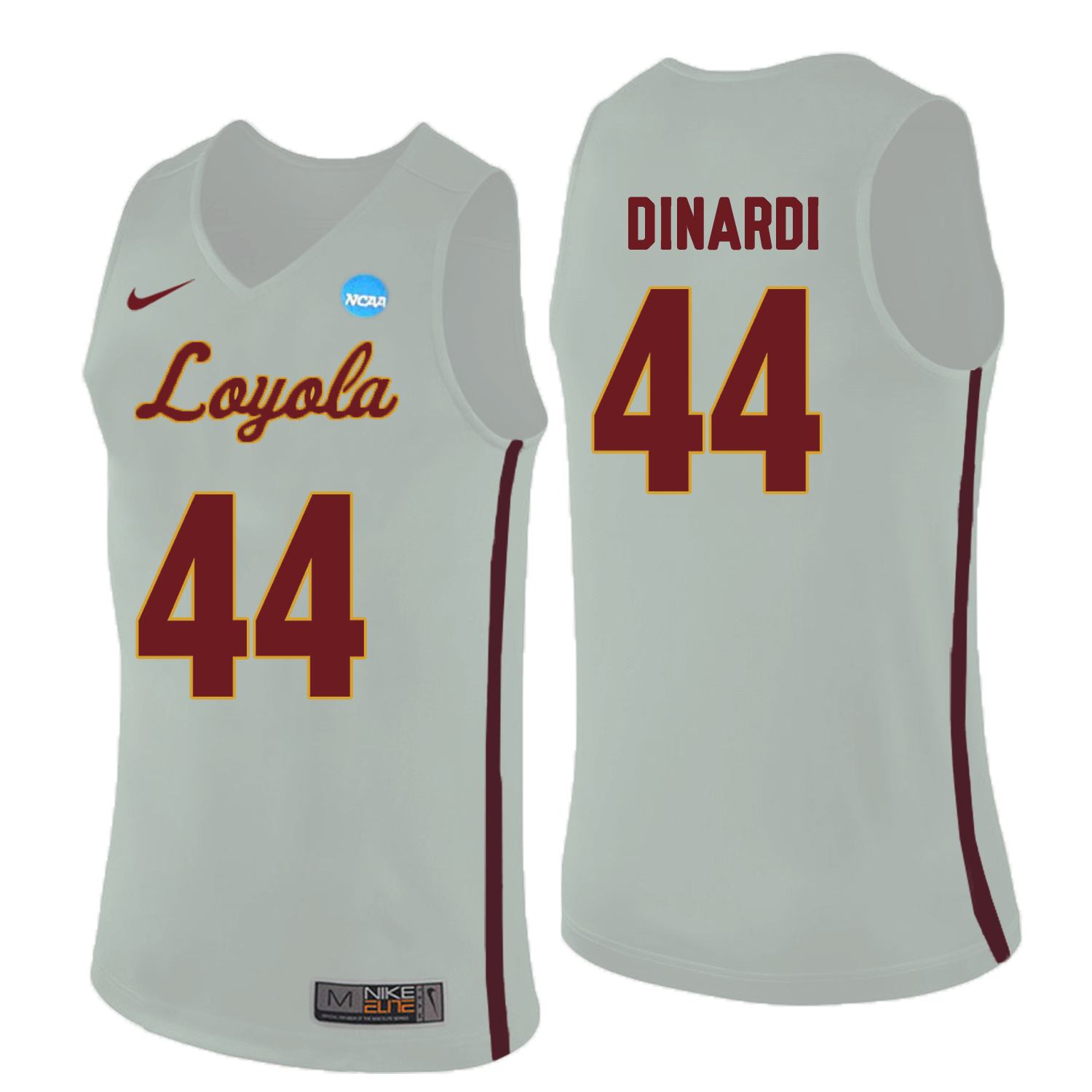 Loyola (Chi) Ramblers 44 Nick Dinardi White College Basketball Jersey