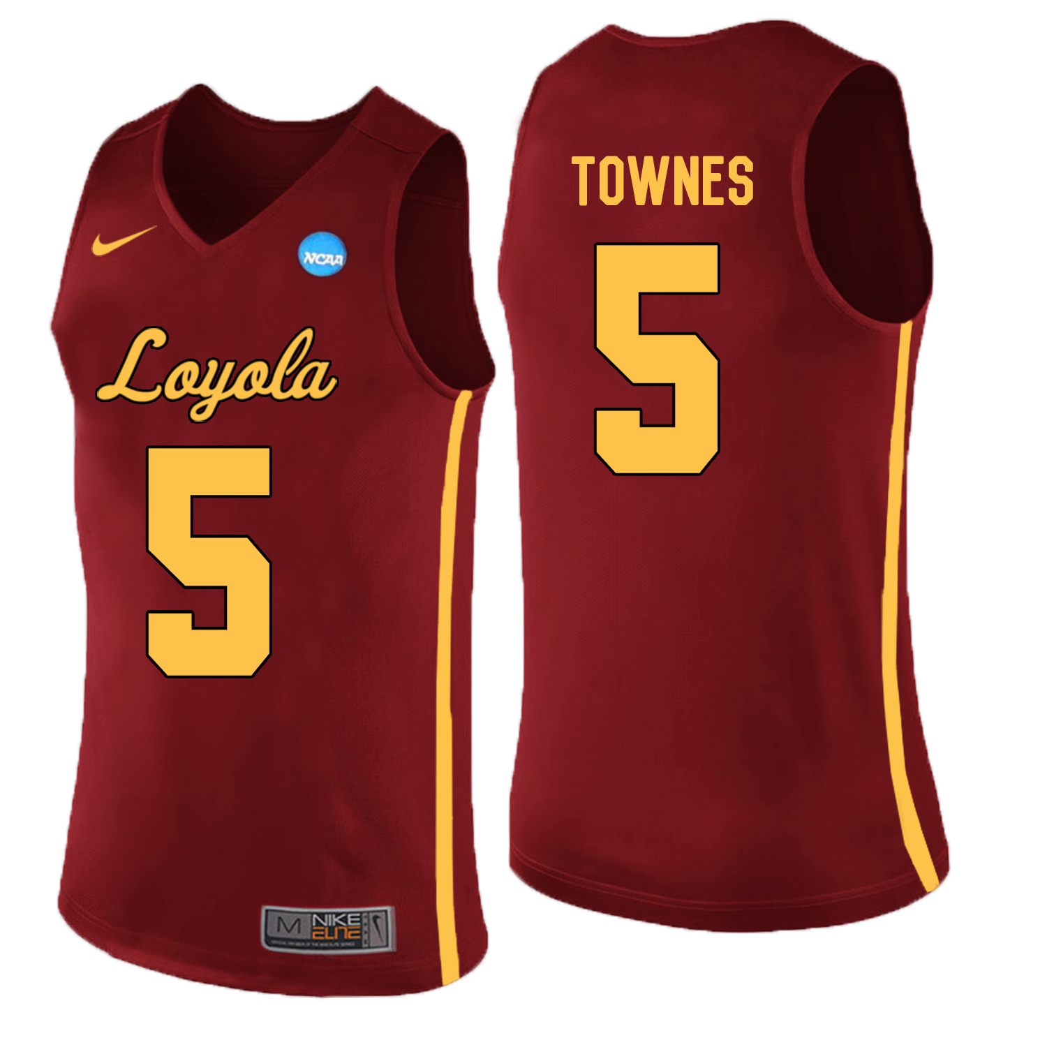 Loyola (Chi) Ramblers 5 Marques Townes Red College Basketball Jersey