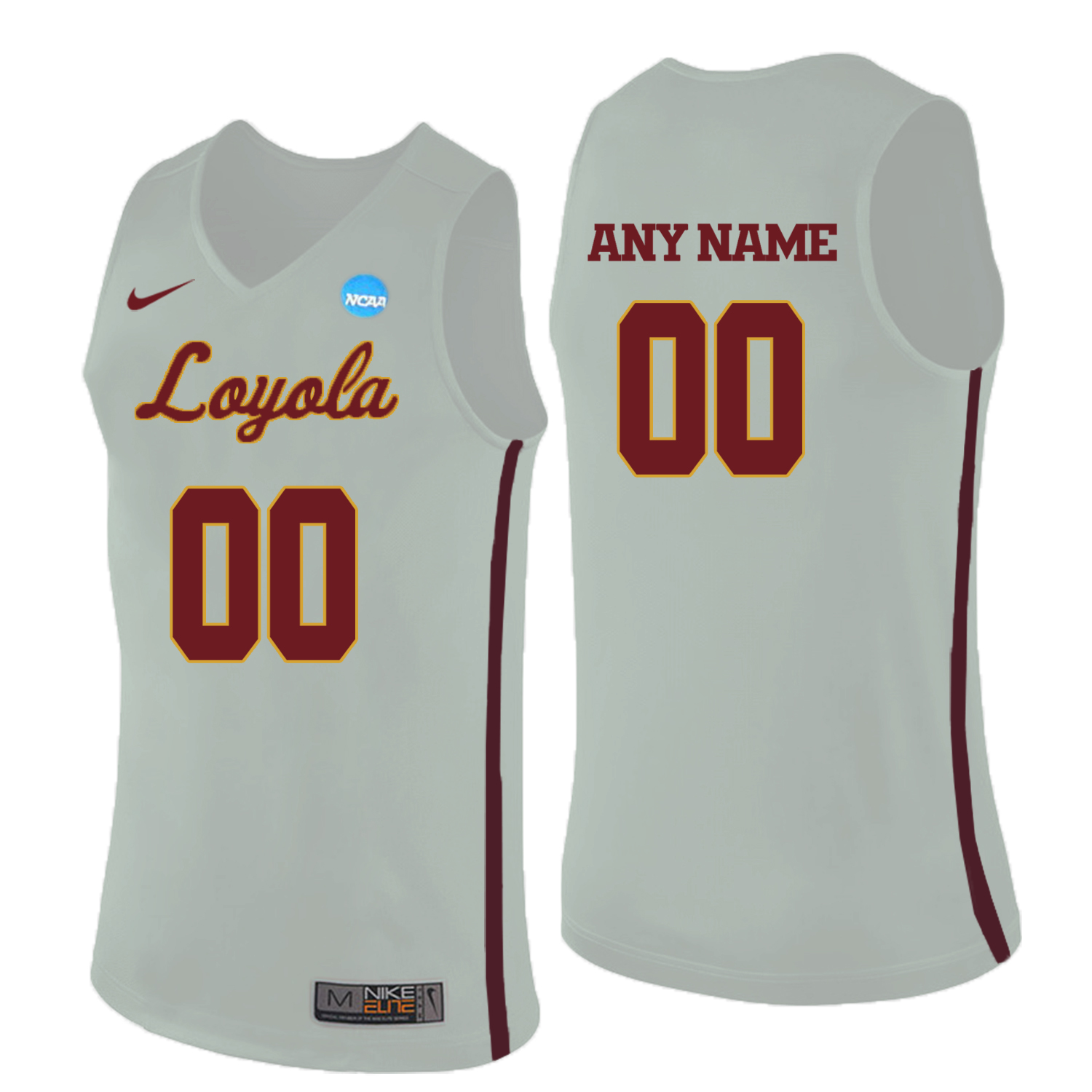 Loyola (Chi) Ramblers White Men's Customized College Basketball Jersey