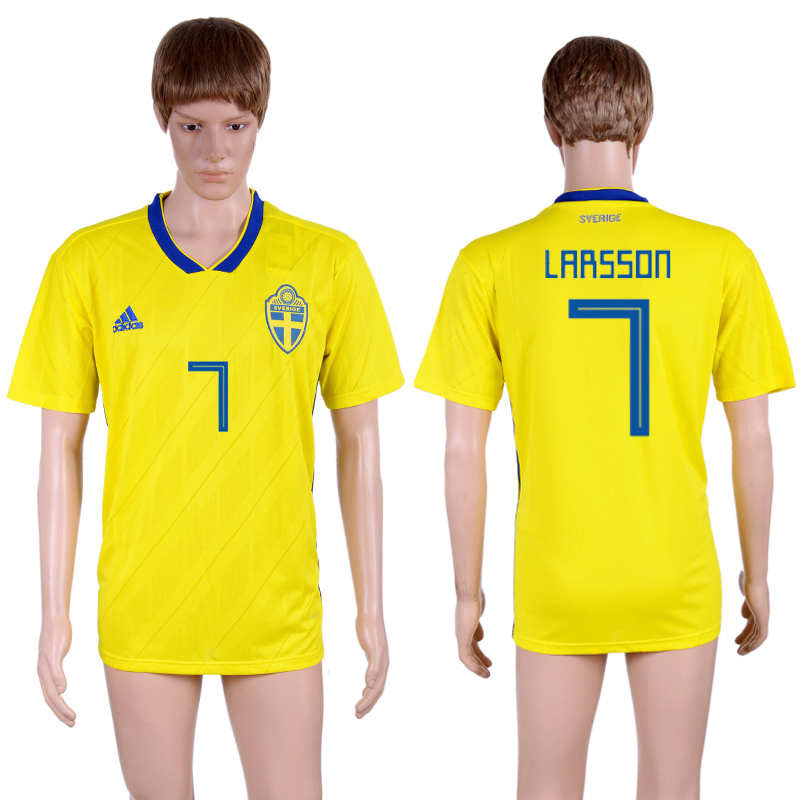 Sweden 4 MJALLBY Home 2018 FIFA World Cup Thailand Soccer Jersey