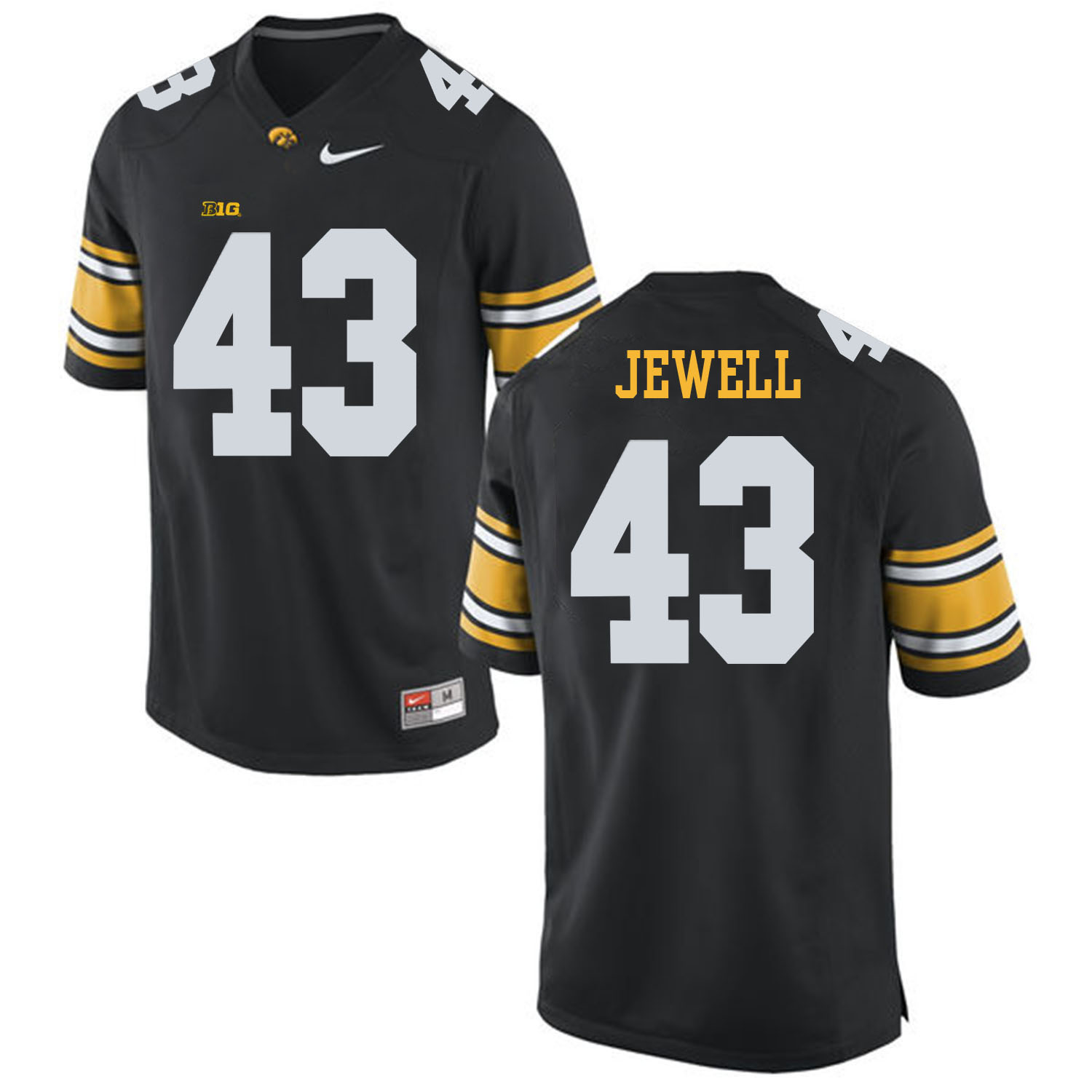 Iowa Hawkeyes 43 Josey Jewell Black College Football Jersey - Click Image to Close