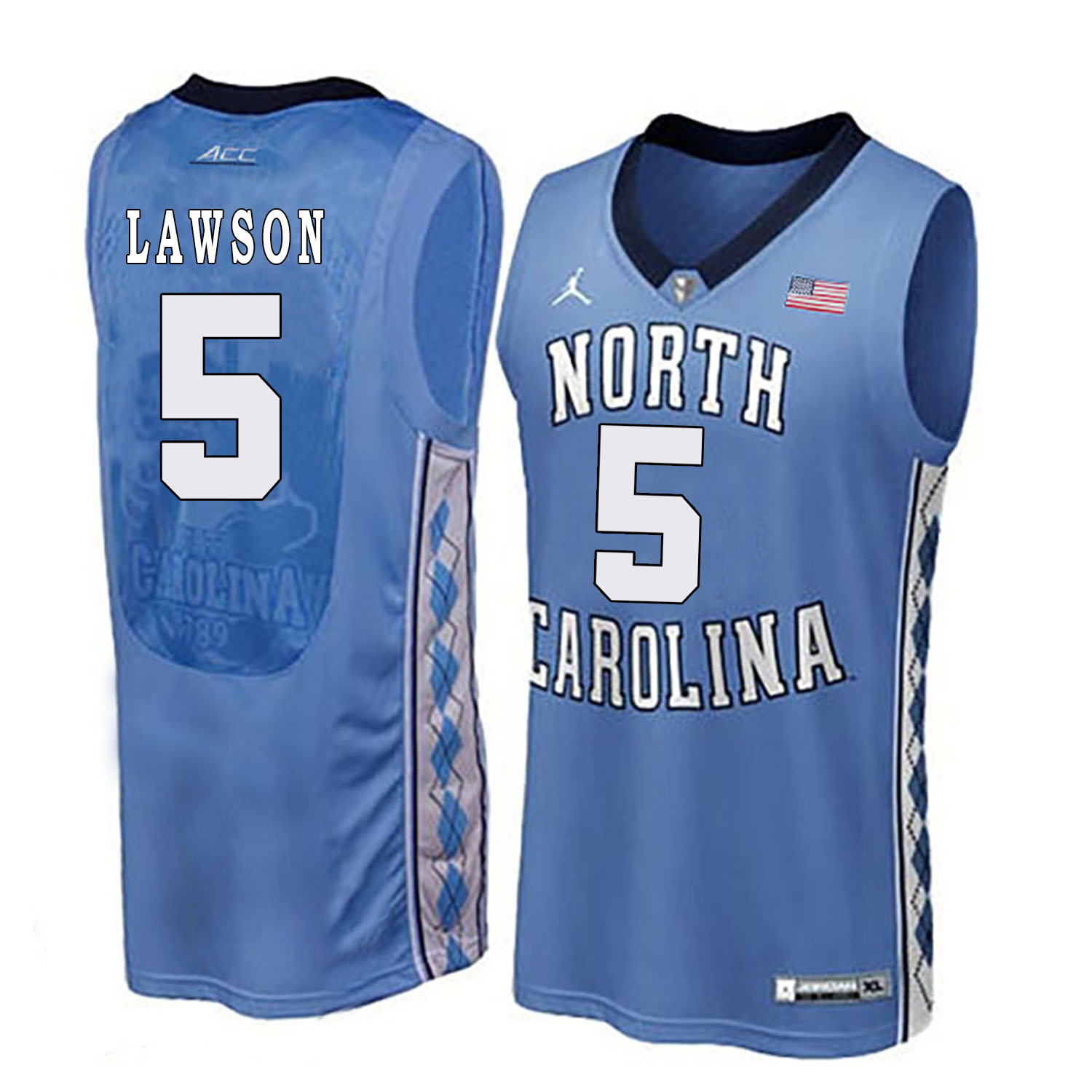 North Carolina Tar Heels 5 Ty Lawson Blue College Basketball Jersey
