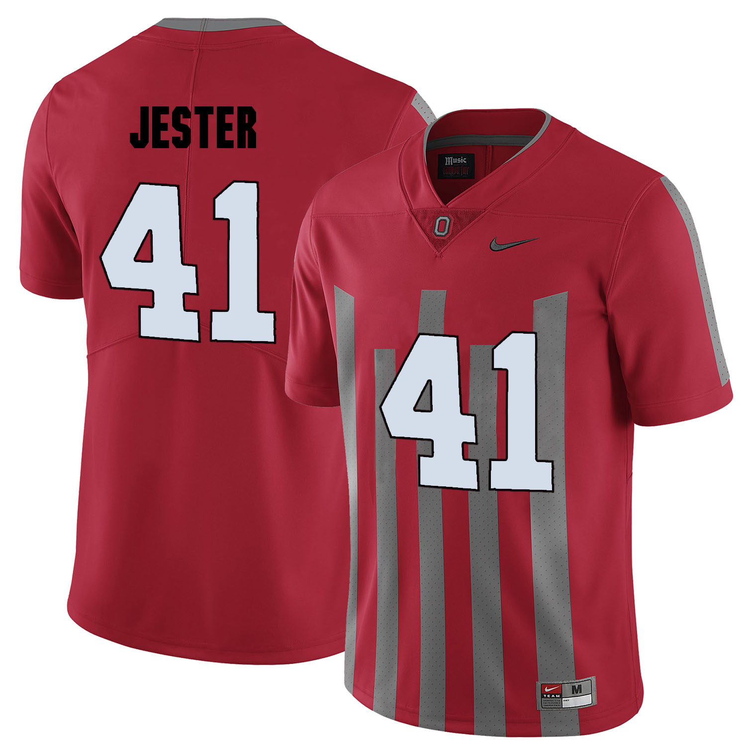 Ohio State Buckeyes 41 Hayden Jester Red Elite College Football Jersey - Click Image to Close