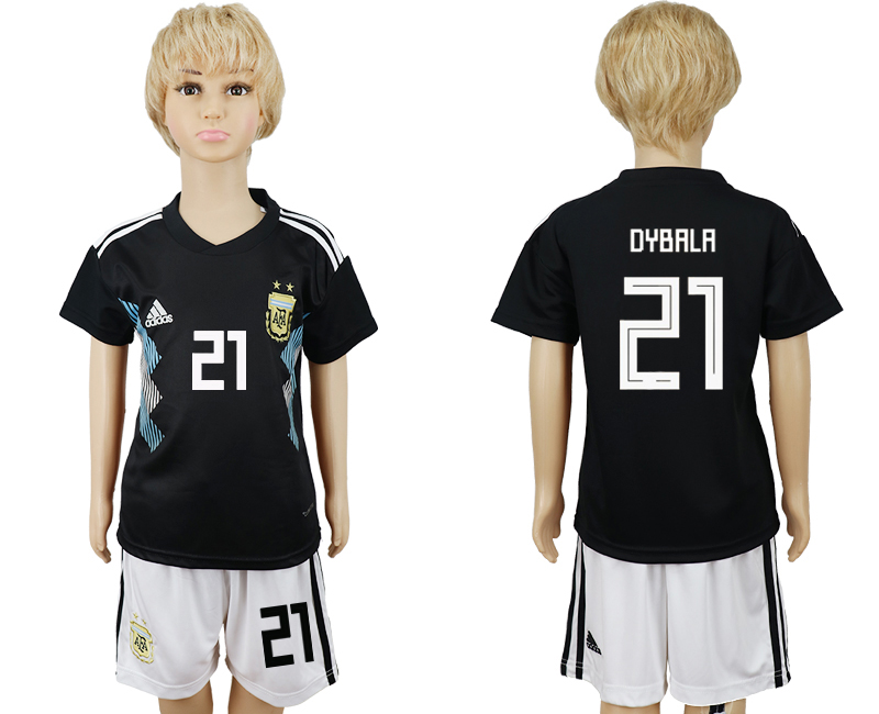 Argentina 21 DYBALA Away 2018 FIFA World Cup Youth Soccer Jersey - Click Image to Close