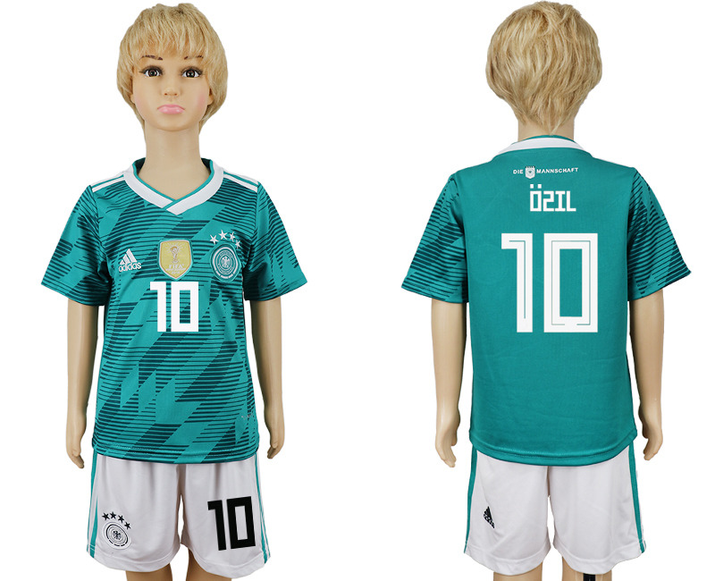 Germany 10 OZIL Away 2018 FIFA World Cup Youth Soccer Jersey - Click Image to Close