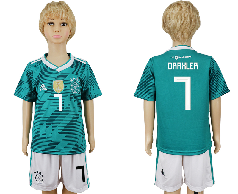 Germany 7 DRAXLER Away 2018 FIFA World Cup Youth Soccer Jersey - Click Image to Close