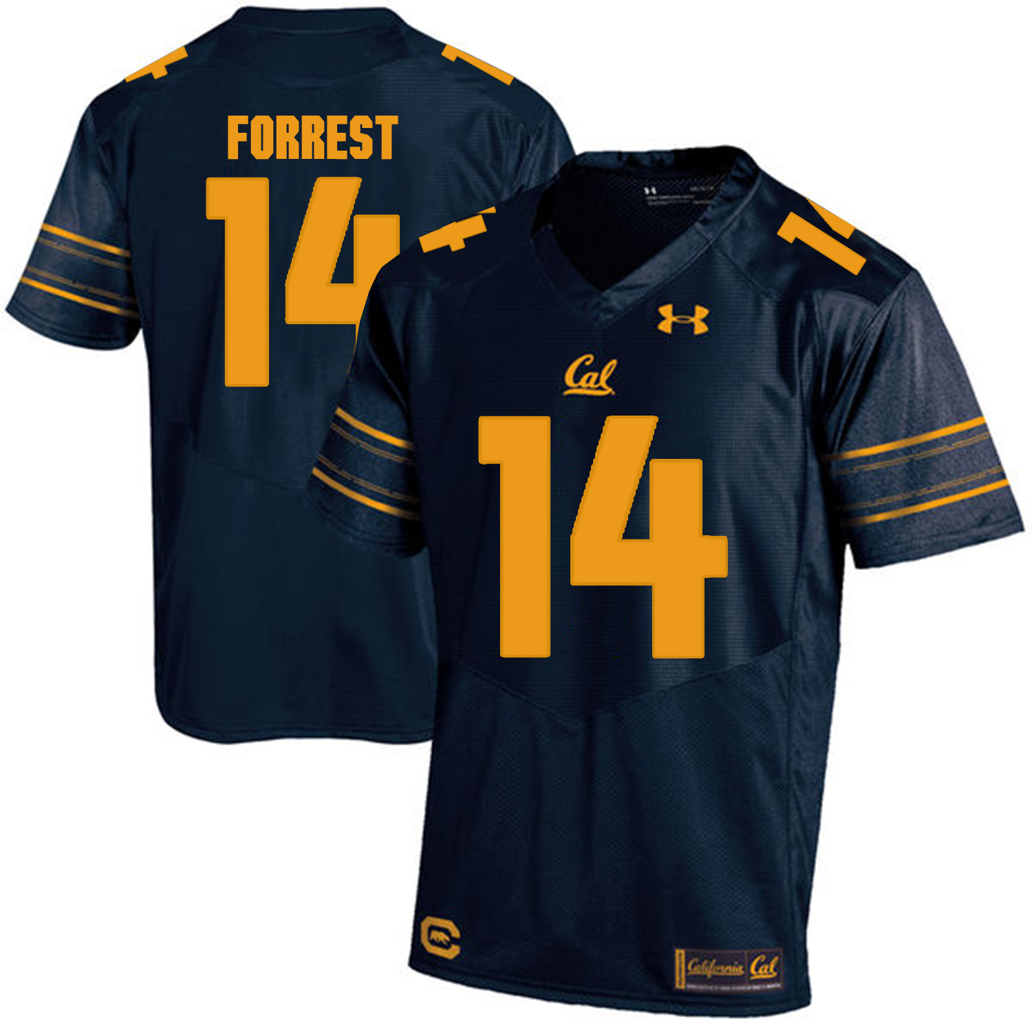 California Golden Bears 14 Chase Forrest Navy College Football Jersey