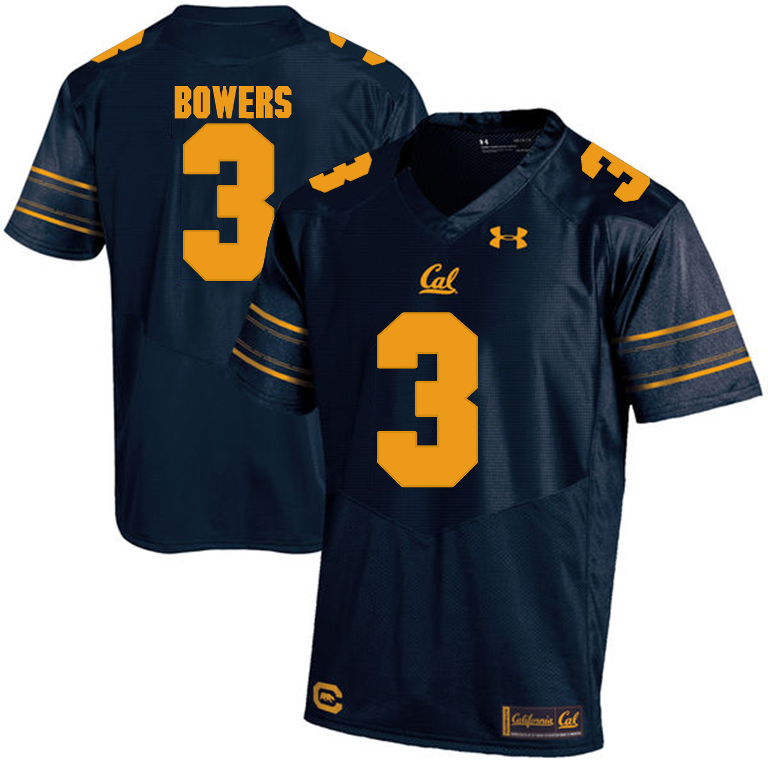 California Golden Bears 3 Ross Bowers Navy College Football Jersey