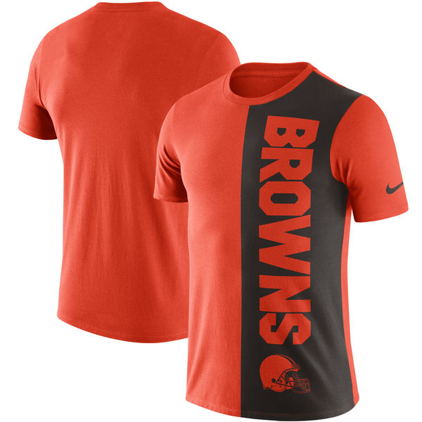 Cleveland Browns Nike Coin Flip Tri Blend T-Shirt Orange/Brown