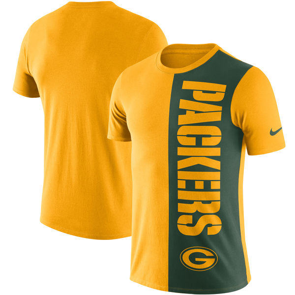 Green Bay Packers Nike Coin Flip Tri Blend T-Shirt Gold/Green