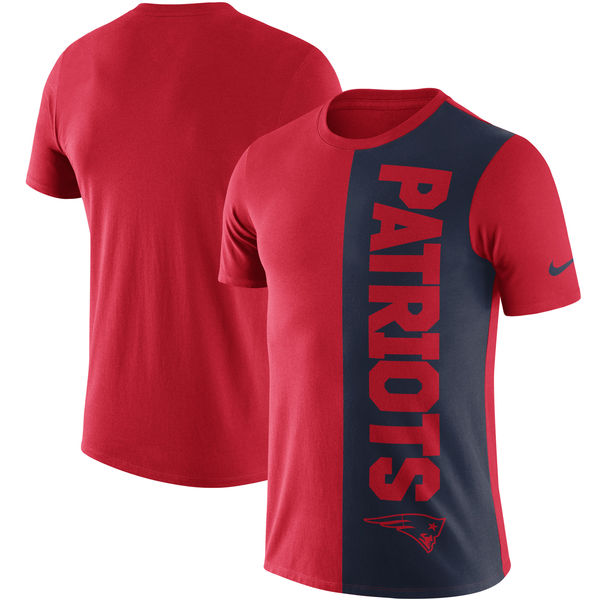 New England Patriots Nike Coin Flip Tri Blend T-Shirt Red/Navy