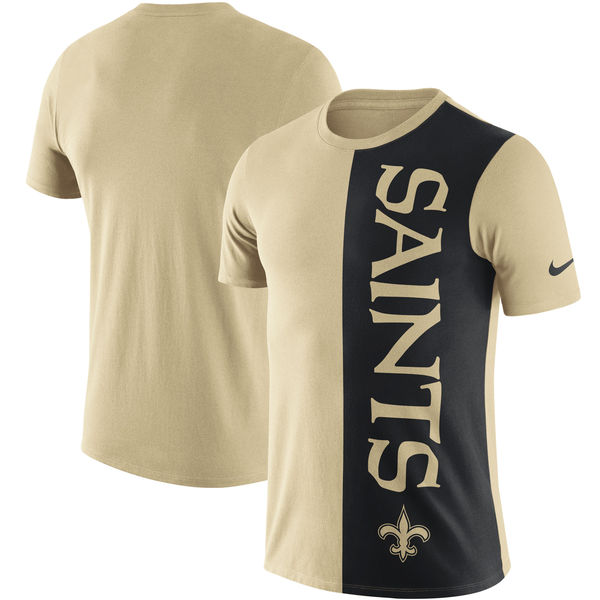 New Orleans Saints Nike Coin Flip Tri Blend T-Shirt Gold/Black