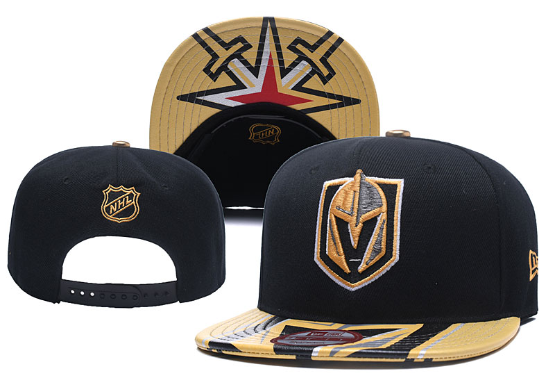 Vegas Golden Knights Team Logo Black Adjustable Hat YD